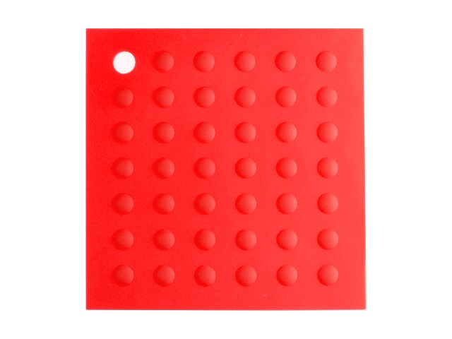 Купить коврик под горячее силиконовый, квадратный, 17.5 х 17.5 см, красный, PERFECTO LINEA (23-006015)