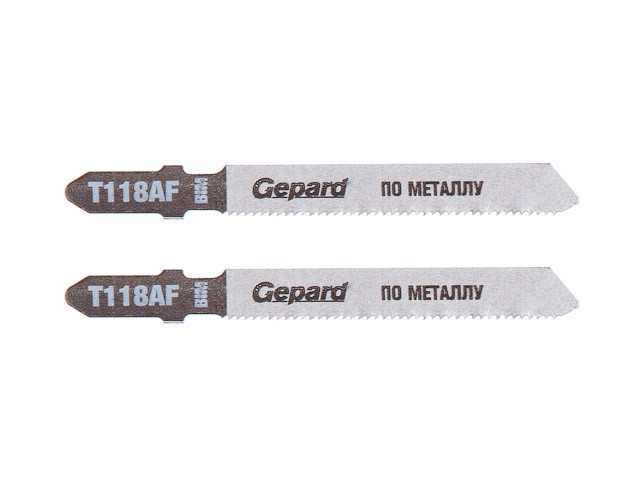 Купить пилка лобз. по металлу T118AF (2 шт.) GEPARD (пропил прямой, тонкий, для листового металла) (GP0615-18)