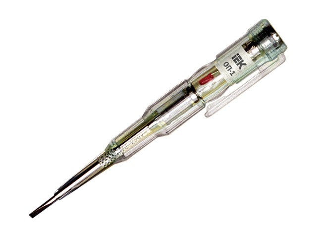 Купить пробник ОП-1 ИЭК TPR10 (Измеряет напряжение в диапазоне 70-600 В, методы измерения: контактный (до 250 В) и бесконтактный) (50433)