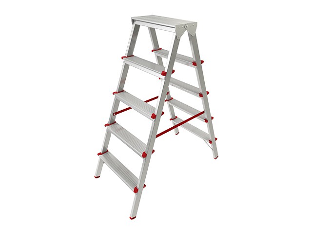 Купить лестница-стремянка алюм. двухсторонняя 110 см 5 ступ. 4,2кг PRO STARTUL (ST9941-05)