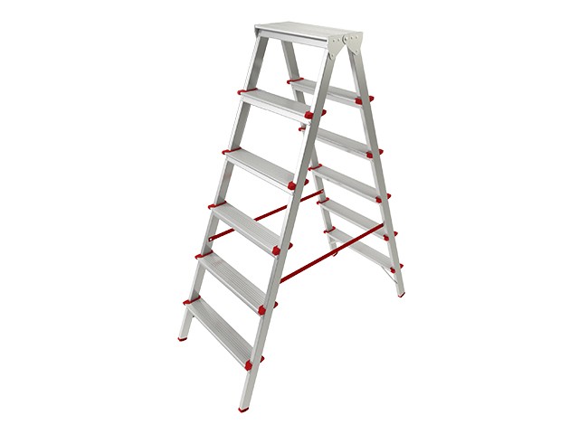 Купить лестница-стремянка алюм. двухсторонняя 132 см 6 ступ. 5,0кг PRO STARTUL (ST9941-06)