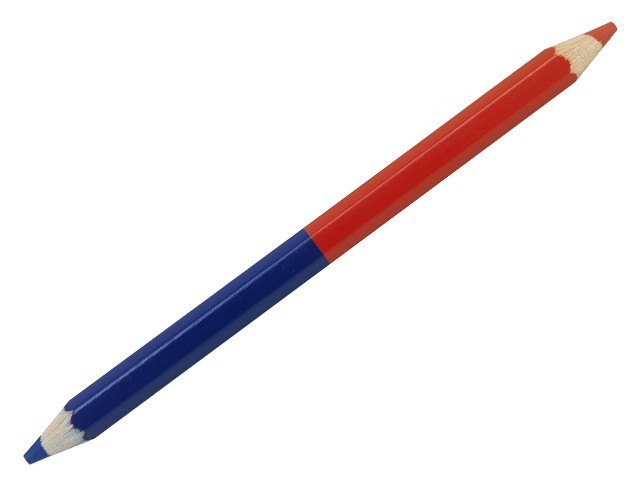 Купить карандаш разметочный 17см RBB 17 (красно-синий) (SOLA) (КРАСНЫЙ. Для работы по дереву. СИНИЙ. По гладкой влажной поверхности, либо по стеклу и глазур