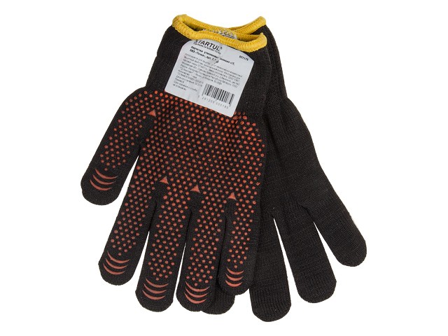Купить перчатки утепленные х/б, ПВХ "Точка" (с ворсом, осенние) STARTUL (ST7175) (7.723)