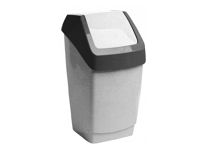 Купить контейнер для мусора ХАПС 15л (мраморный) (М2471) (IDEA)