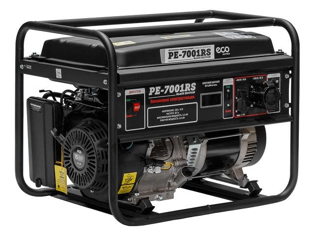 Купить электростанция (генератор бензиновый) ECO PE-7001RS ("Black Edition") (5.5 кВт, 230 В, бак 25.0 л, вес 70 кг) (EC1566-2)