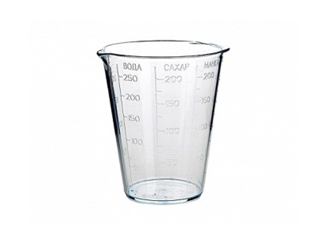 Купить мерный стакан , прозрачный, BEROSSI (Изделие из пластмассы. Литраж 250 мл) (ИК10100000)