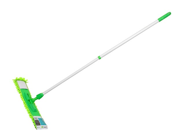 Купить швабра для пола с насадкой из шенилла, зеленая, PERFECTO LINEA (Телескопическая рукоятка 67-120 см) (43-401013)