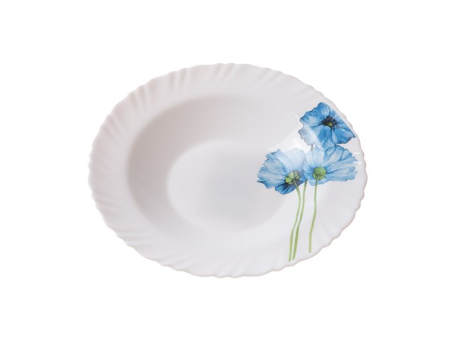 Купить тарелка глубокая стеклокерамическая, 203 мм, круглая, серия Синий мак, DIVA LA OPALA (Collection Classique) (14-120321)