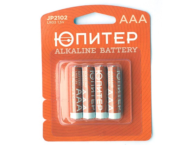 Купить батарейка AAA LR03 1,5V alkaline 4шт. ЮПИТЕР (JP2102)