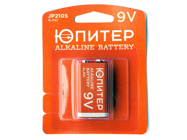 Купить батарейка 6LR61 9V alkaline 1шт. ЮПИТЕР (крона) (JP2105)