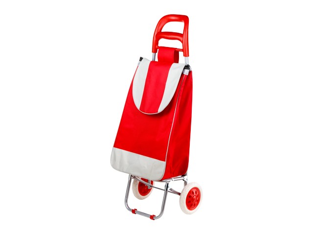 Купить сумка-тележка хозяйственная на колесах 30 кг, красная, полоска, PERFECTO LINEA (42-307021)