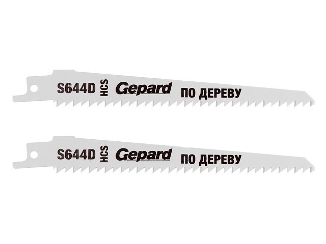 Купить пилка сабельная по дереву S644D (2 шт.) GEPARD (полотно для сабельной пилы, пропил криволинейный, быстрый рез) (GP0643-22)