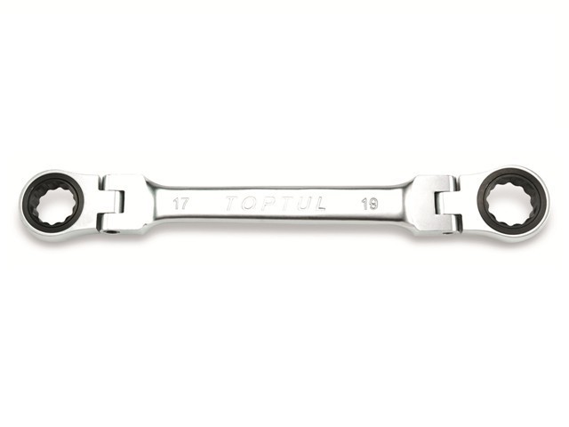 Купить ключ накидной 10х11мм с поворотными трещотками TOPTUL (AOAE1011)