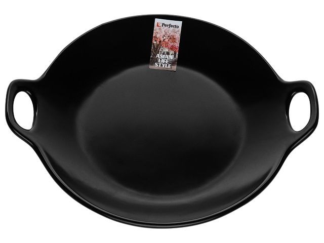 Купить тарелка-блюдо керамическая, 24х20.3х4.5 см, серия ASIAN, черная, PERFECTO LINEA (17-102401)
