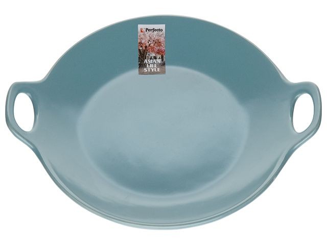 Купить тарелка-блюдо керамическая, 24х20.3х4.5 см, серия ASIAN, голубая, PERFECTO LINEA (17-102402)