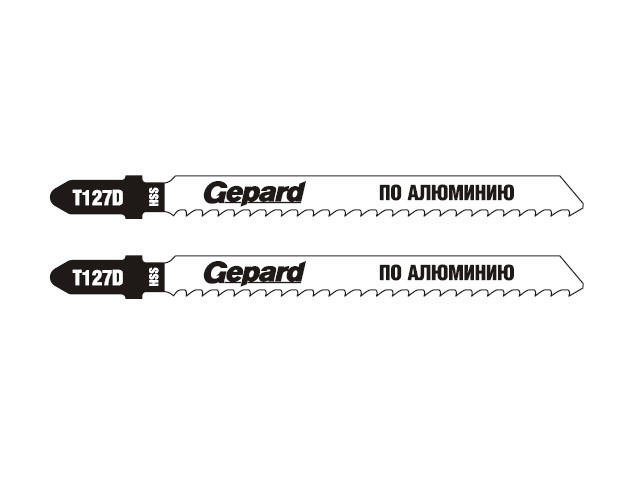 Купить пилка лобз. по алюминию T127D (2 шт.) GEPARD (пропил прямой, тонкий, быстрый рез) (GP0630-04)