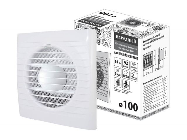 Купить вентилятор бытовой настенный 100 Народный (SQ1807-0201) (TDM)
