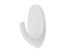 Купить крючок-вешалка самоклеющийся, однорожковый, 5 шт., белый, GARDENPLAST (h=50 мм, b=31 мм) (20004)
