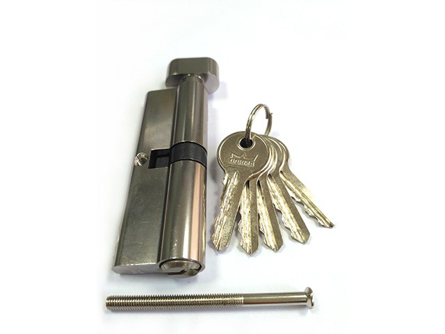 Купить евроцилиндр с вертушкой DORMA CBF-1 90 (55x35В) никель (английский ключ) (7332838011471)