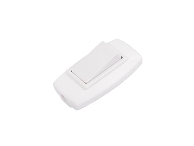 Купить выключатель на шнур 2А 250В белый Bylectrica (Выключатель клавишный для шнура белый) (ВШ212.5-001) (BYLECTRICA)
