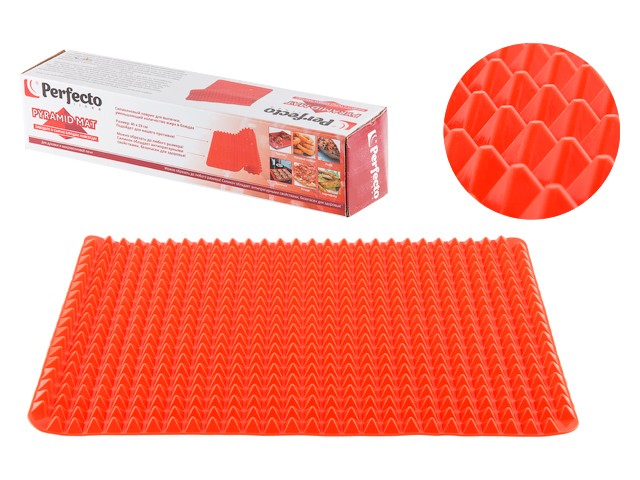 Купить коврик для выпечки и жарки силиконовый Pyramid Mat (Пирамид Мэт), 40 x 29 см, красный, PERFECTO LINE (27-073915) (PERFECTO LINEA)