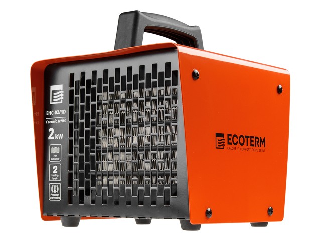 Купить нагреватель воздуха электр. Ecoterm EHC-02/1D (кубик, 2 кВт, 220 В, термостат, керамический элемент PTC) (ECOTERM)