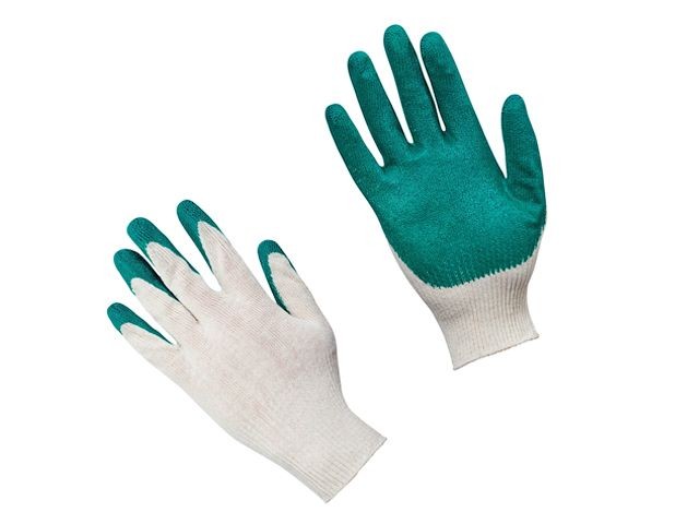 Купить перчатки х/б, латексное покрытие (одинарный облив), 13 класс 10 пар ВОЛАТ (65100-08)