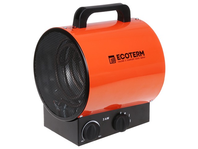 Купить нагреватель воздуха электр. Ecoterm EHR-03/1E (пушка, 3 кВт, 220 В, термостат) (ECOTERM)