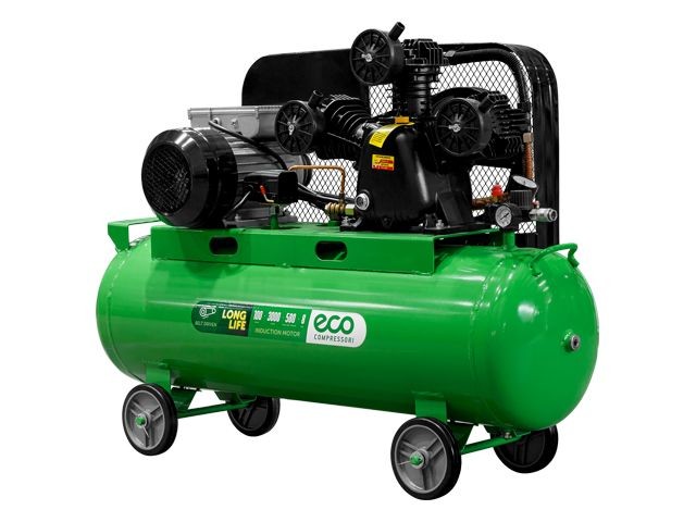 Купить компрессор ECO AE-1003-B70 (580 л/мин, 8 атм, ременной, масляный, ресив. 100 л, 230 В, 3.00 кВт) (EC2610-0)