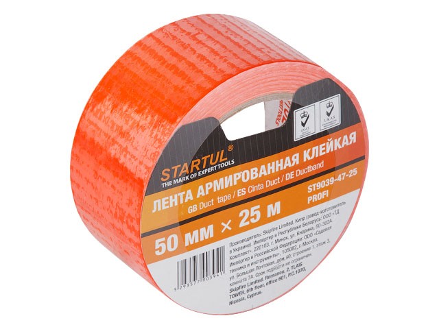 Купить лента армированная клейкая 50ммх25м оранжевая STARTUL PROFI (идеально подходит для супер-прочного соединения пористых, шероховатых и неочищенных повер