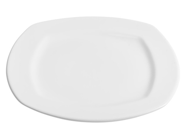 Купить тарелка обеденная керамическая, 275 мм, квадратная, серия Измир, белая, PERFECTO LINEA (Супер цена!) (16-427004)
