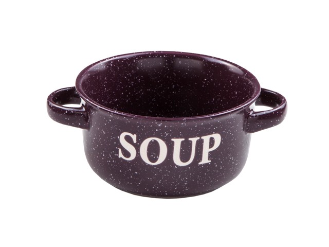 Купить миска керамическая, 134 мм, Для супа, фиолетовая,  PERFECTO LINEA (Супница объемом 645 мл) (30-523303)