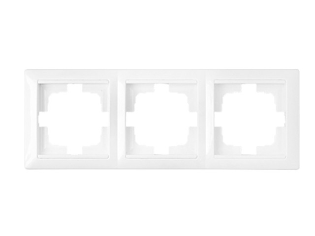 Купить рамка 3-местная белая, Стиль, Bylectrica (Рамка трехместная белая, Стиль) (ЮЛИГ.735212.216) (BYLECTRICA)