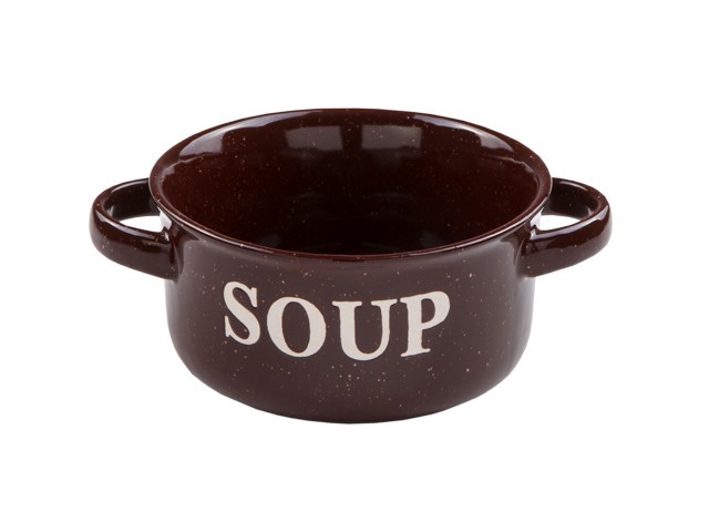 Купить миска керамическая, 134 мм, Для супа, коричневая,  PERFECTO LINEA (Супница объемом 645 мл) (30-523304)