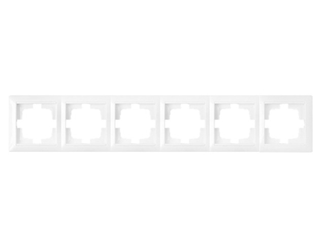 Купить рамка 6-местная белая, Стиль, Bylectrica (Рамка шестиместная белая, Стиль) (ЮЛИГ.735212.218) (BYLECTRICA)