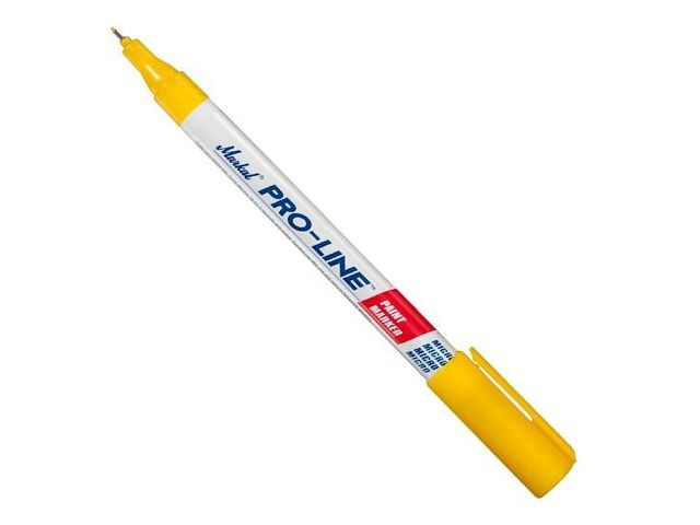 Купить маркер промышл. перманентный на основе жидк. краски MARKAL PRO-LINE MICRO ЖЕЛТЫЙ (Толщина линии 0,8 мм. Цвет желтый) (96889)