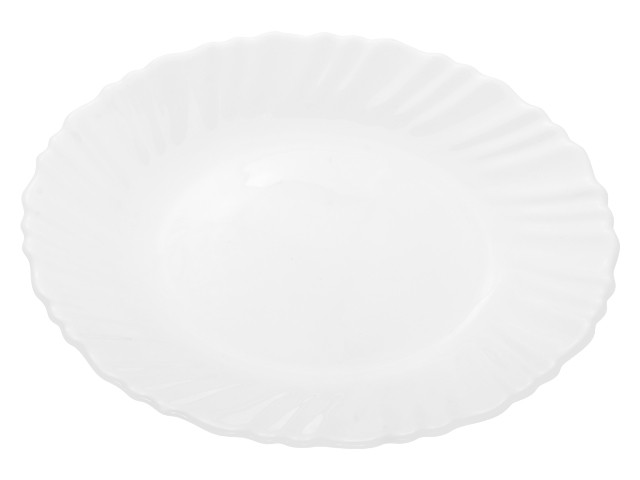 Купить тарелка десертная стеклокерамическая, 190 мм, круглая, серия Мадрид, белая, PERFECTO LINEA (13-219010)