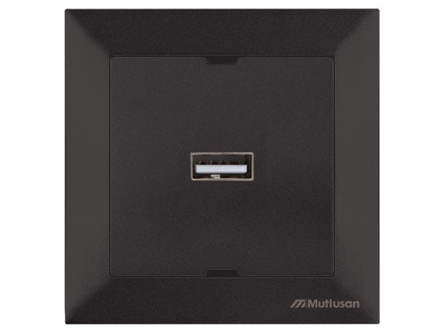 Купить розетка 1-ая USB (скрытая) черная, DARIA, MUTLUSAN (2120 448 0184)