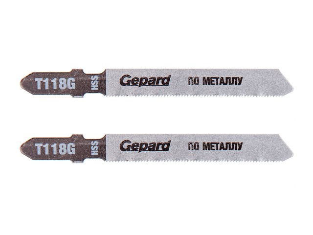Купить пилка лобз. по металлу T118G (2 шт.) GEPARD (пропил прямой, тонкий, для базовых работ) (GP0608-19)