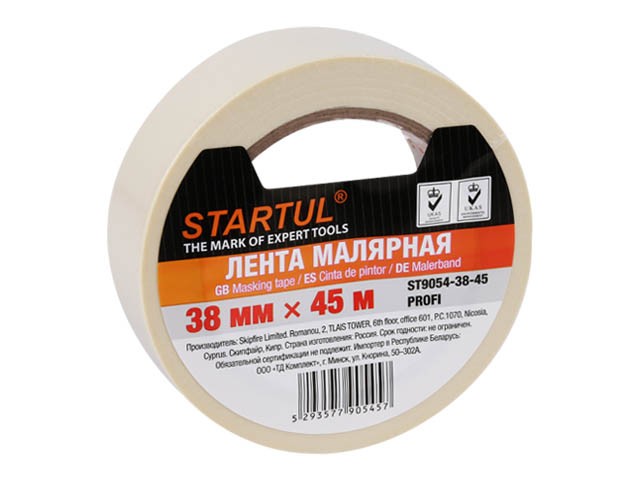 Купить лента малярная 38ммх45м STARTUL PROFI (ST9054-38-45), белая (производство РФ)