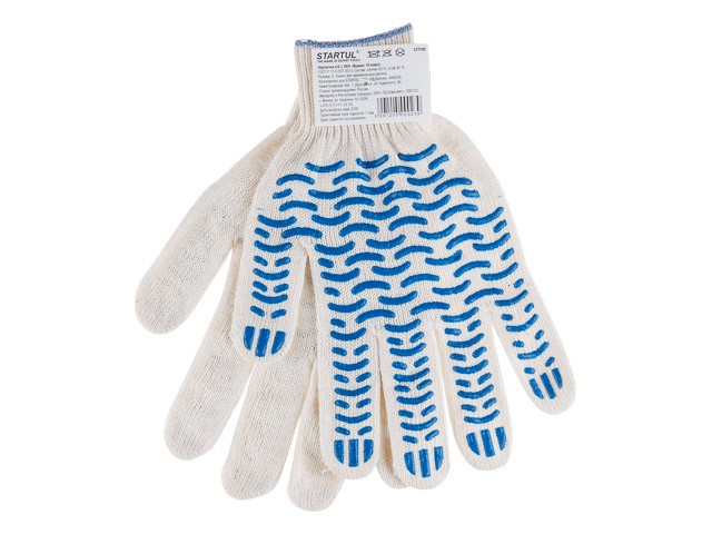 Купить перчатки х/б с ПВХ "Волна" 10класс STARTUL (ST7192)