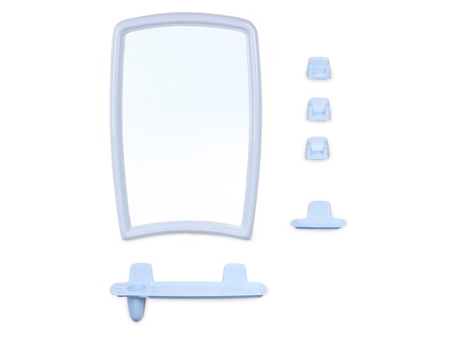 Купить набор для ванной Berossi 41 (Беросси 41), светло-голубой, BEROSSI (Изделие из пластмассы. Размер зеркало 350 х 520 мм) (НВ04108000)
