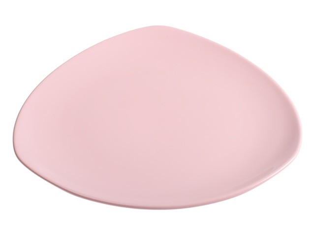 Купить тарелка обеденная керамическая, 270 мм, треугольная, серия Трабзон, розовая, PERFECTO LINEA (Супер цена!) (16-327551)