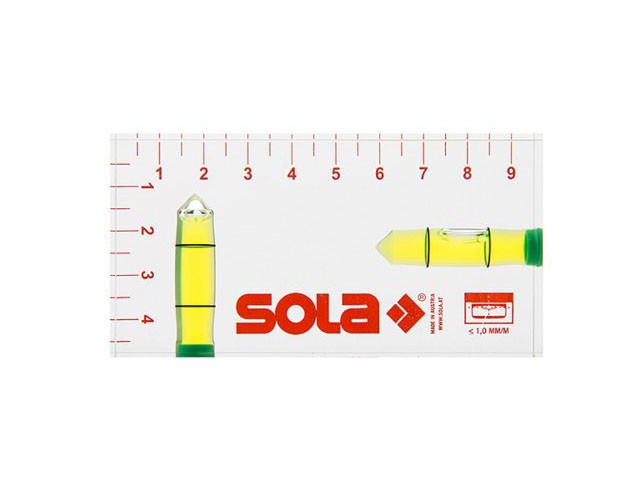 Купить уровень 95мм 2 глазка акриловый R102 (SOLA) (01616142)