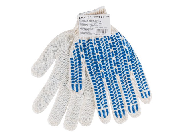 Купить перчатки х/б с ПВХ "Протектор" 7,5класс STARTUL (ST7197)