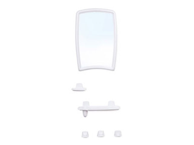Купить набор для ванной Berossi 41 (Беросси 41), снежно-белый, BEROSSI (Изделие из пластмассы. Размер зеркало 350 х 520 мм) (НВ04101000)