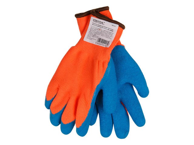 Купить перчатки утепленные акриловые с ворсом, латексное рельефное покрытие, 9 р-р STARTUL (ST7106-9)