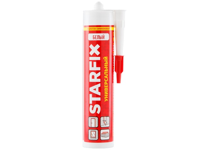 Купить герметик силиконовый универсальный STARFIX Universal Silicone (белый) 260 мл (SM-77768-1)