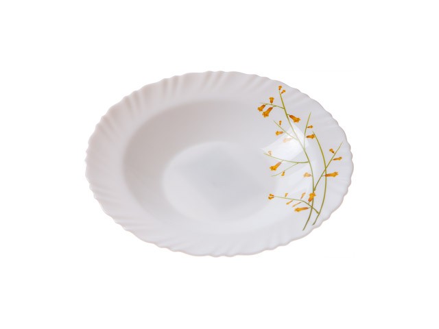 Купить тарелка глубокая стеклокерамическая, 203 мм, круглая, серия Лимонник, DIVA LA OPALA (Collection Classique) (14-120323)