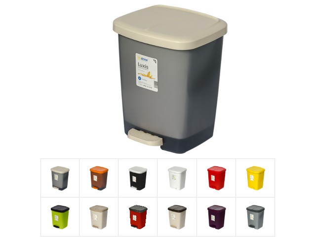 Купить контейнер для мусора с педалью Luxis (Люксис) 16 л (комплект), DRINA (цвета в ассортименте) (10370)